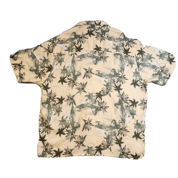 Natural Issue Mens Shirt Beige Floral Hawaiin XL Short Sleeve Button Up - Picture 11 of 16